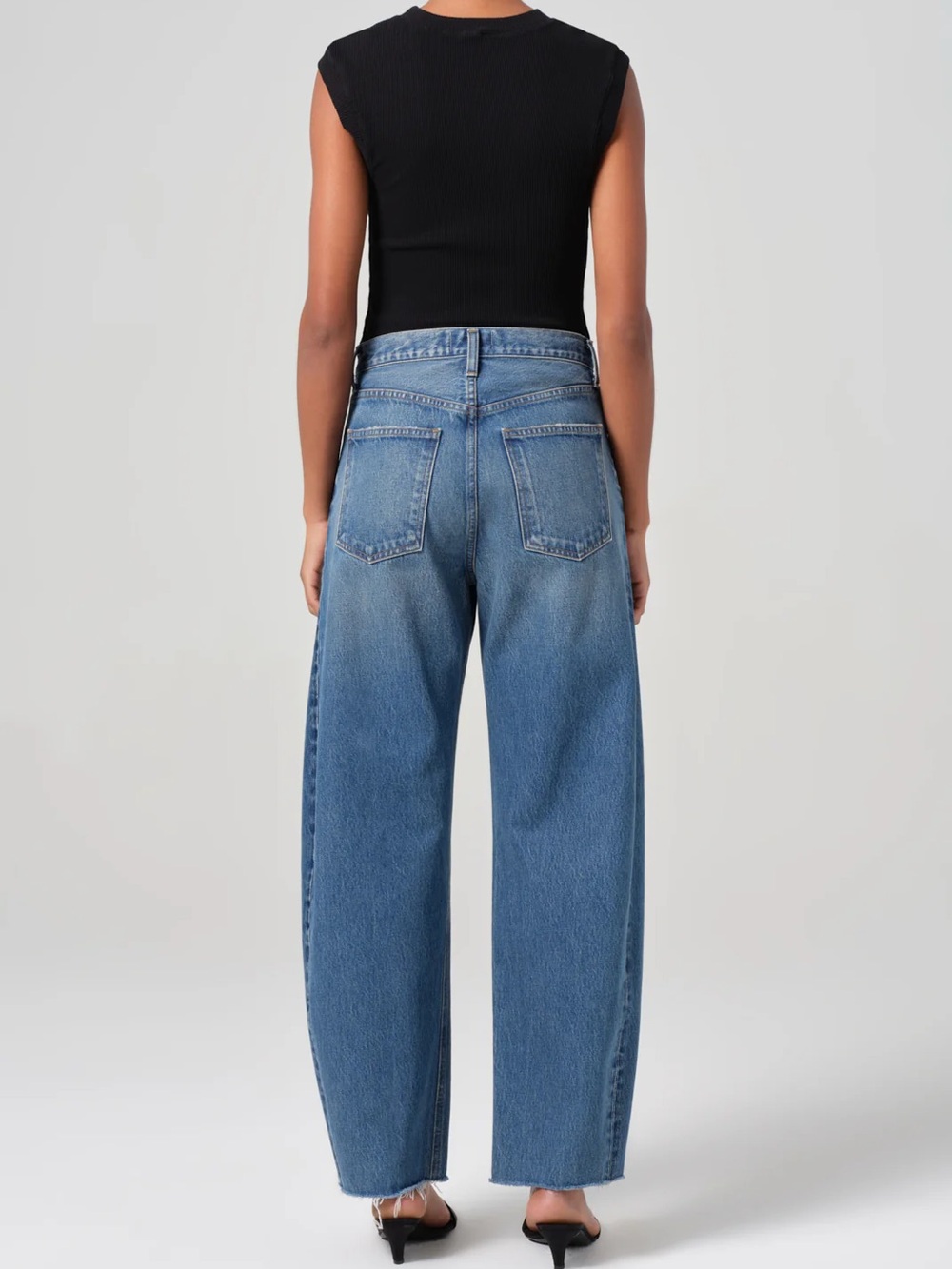 AGOLDE Luna Pieced High Rise Barrel Jeans Split Wash 28 - Picture 3 of 8